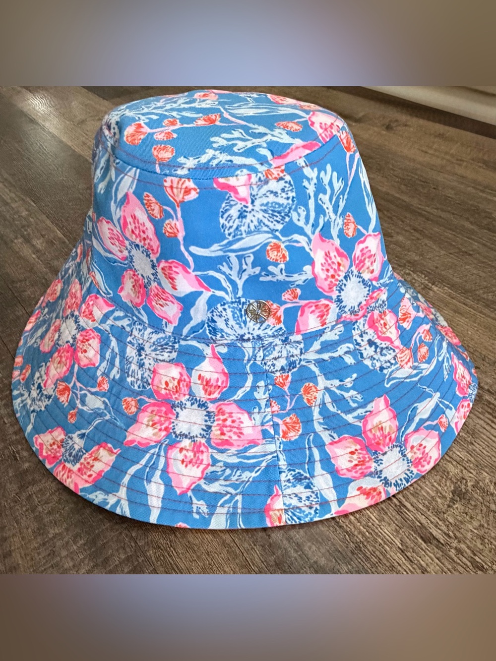 Lilly Pulitzer NWOT Bahamian Rhapsody Reversible Sun Hat Resort Colorful